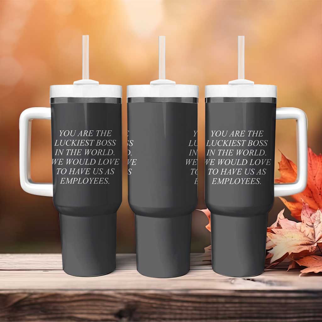 Gift for Boss Tumbler With Handle You Are The Luckiest Boss In The World - Wonder Print Shop