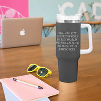 Gift for Boss Tumbler With Handle You Are The Luckiest Boss In The World - Wonder Print Shop