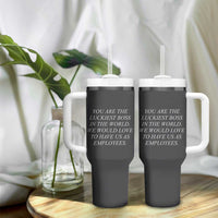 Gift for Boss Tumbler With Handle You Are The Luckiest Boss In The World - Wonder Print Shop