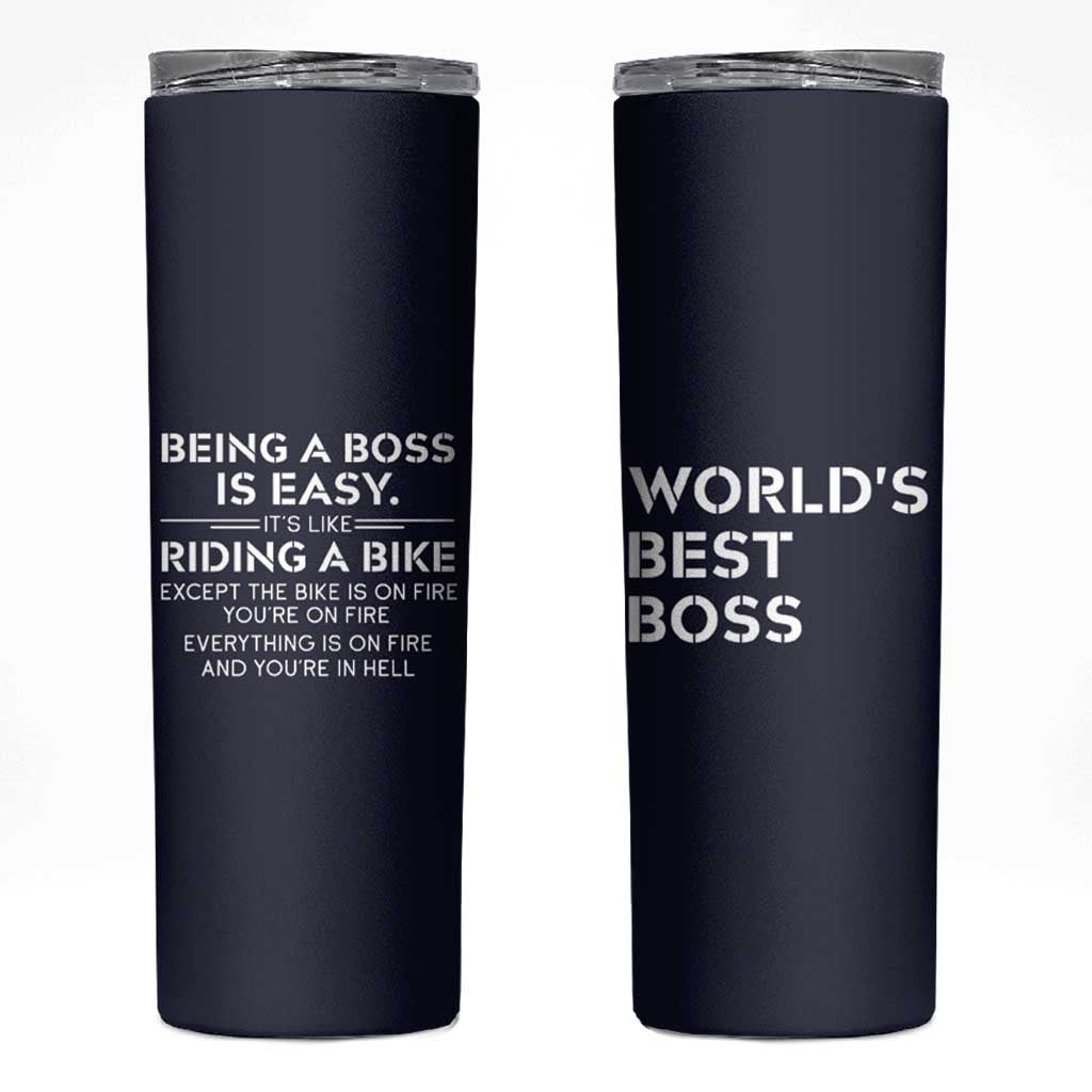 Funny Boss Gifts Skinny Tumbler Birthday Christmas Gift from Employees - Wonder Print Shop