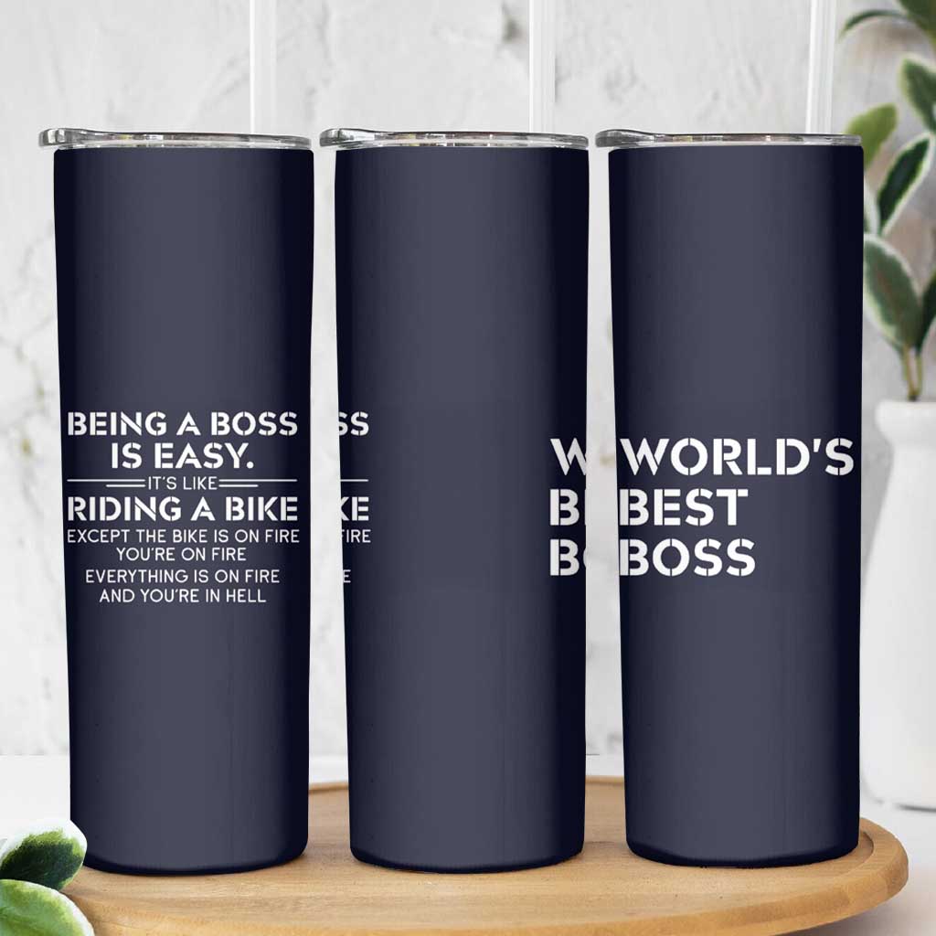Funny Boss Gifts Skinny Tumbler Birthday Christmas Gift from Employees - Wonder Print Shop
