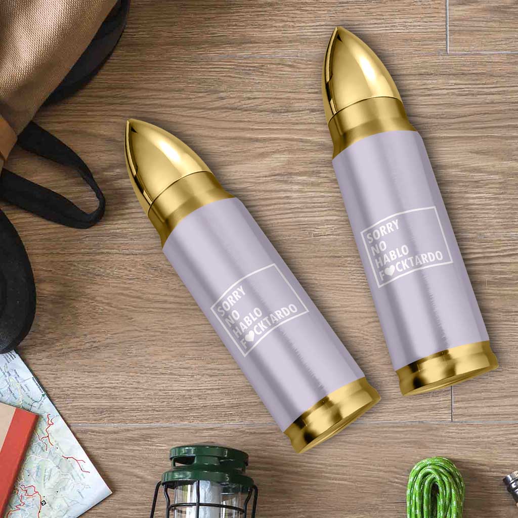 Sorry No Hablo Fuctardo Bullet Tumbler Funny Sarcastic Office Birthday Gift For Women Mom
