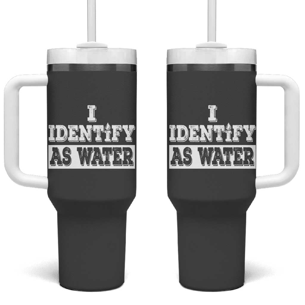 Gifts for Dad Tumbler With Handle I Identify As Water Birthday Present Idea for Him Men Boyfriend Husband - Wonder Print Shop