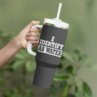 Gifts for Dad Tumbler With Handle I Identify As Water Birthday Present Idea for Him Men Boyfriend Husband - Wonder Print Shop