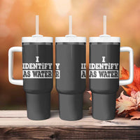 Gifts for Dad Tumbler With Handle I Identify As Water Birthday Present Idea for Him Men Boyfriend Husband - Wonder Print Shop
