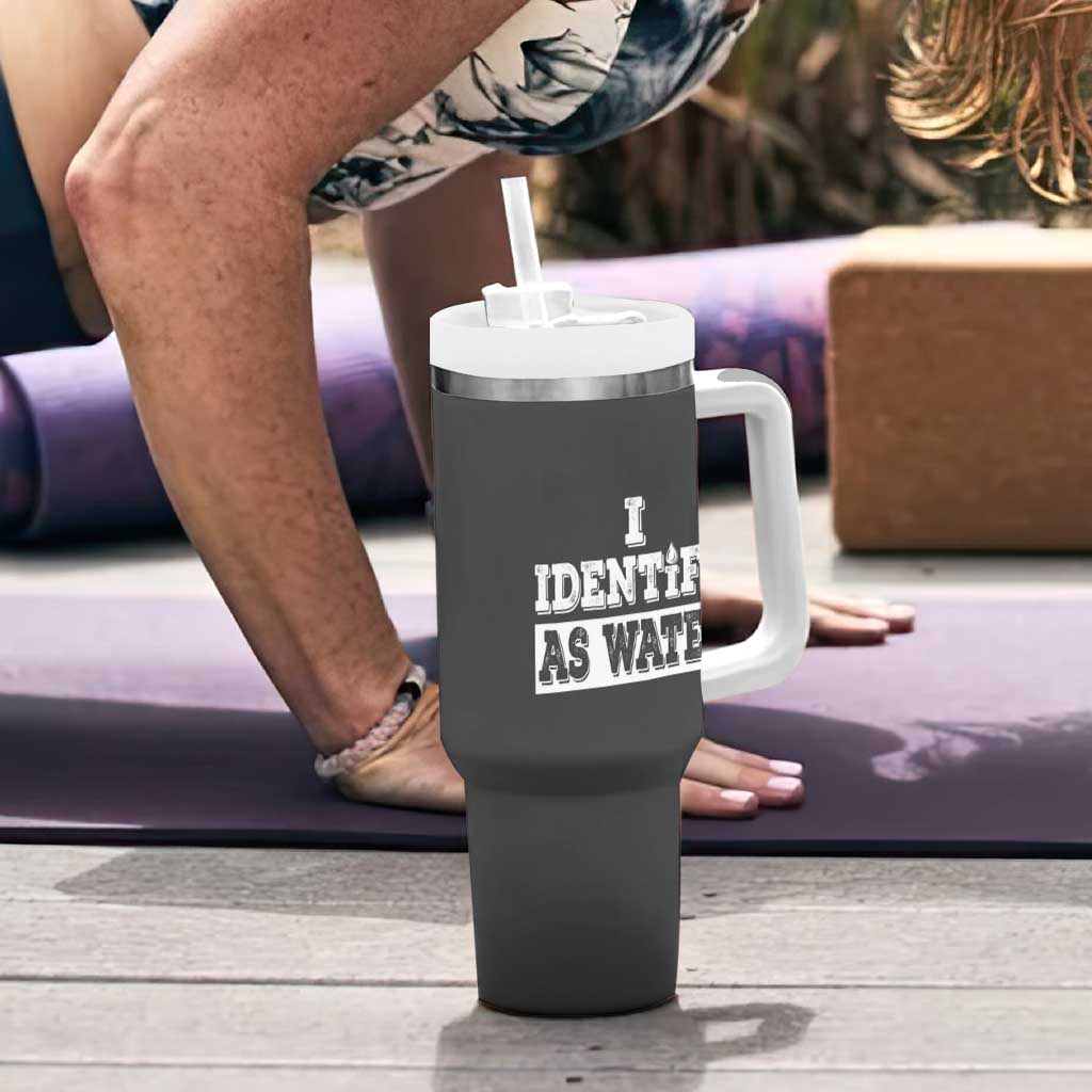 Gifts for Dad Tumbler With Handle I Identify As Water Birthday Present Idea for Him Men Boyfriend Husband - Wonder Print Shop