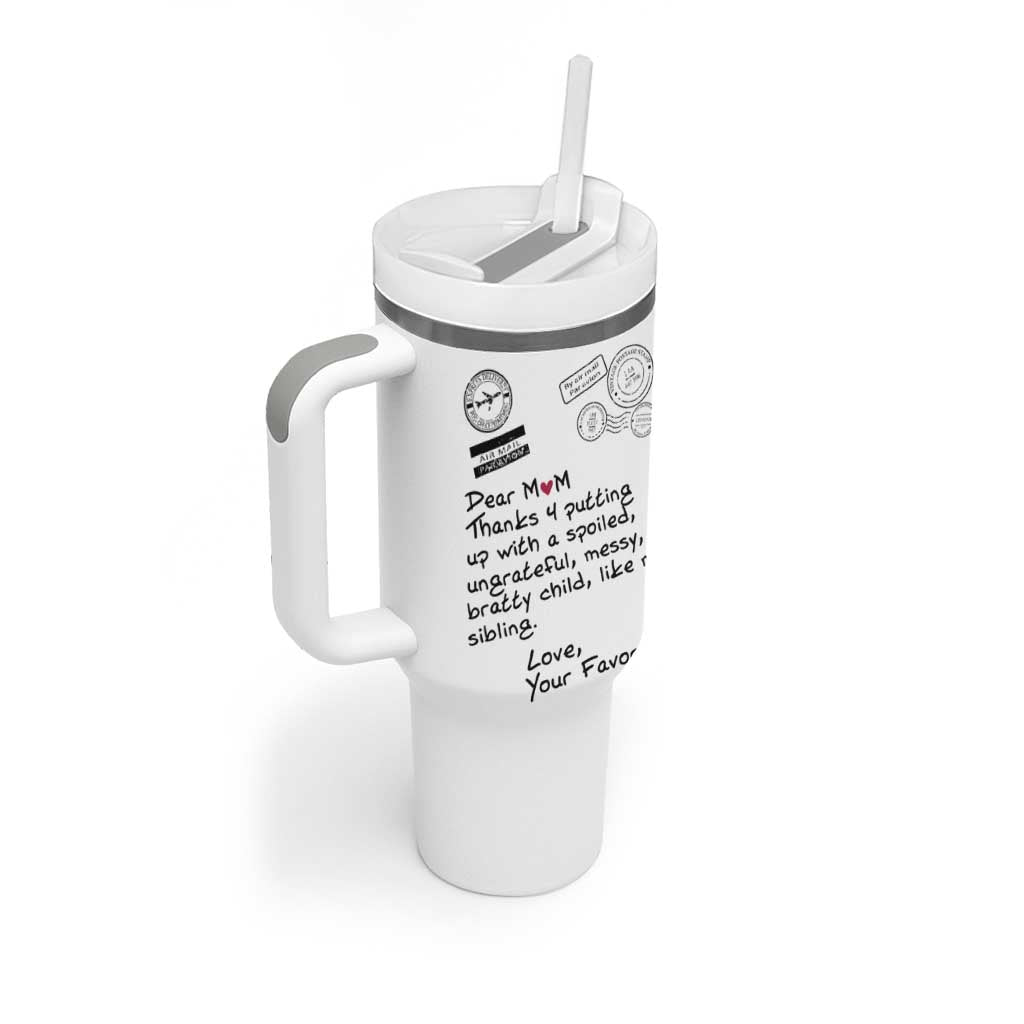 Mothers Day Mom Gifts Tumbler With Handle Love, Your Favorite Best Birthday Presents