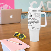 Mothers Day Mom Gifts Tumbler With Handle Love, Your Favorite Best Birthday Presents