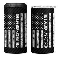 The Legend Has Retired 4 in 1 Can Cooler Tumbler Goodbye Present Farewell Gifts For Coworker US Flag