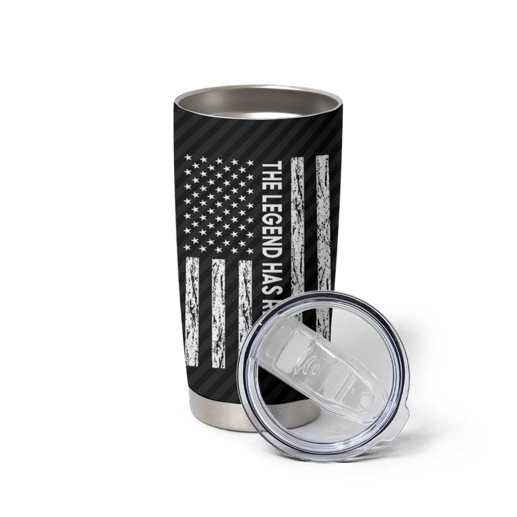 The Legend Has Retired Tumbler Cup Goodbye Present Farewell Gifts For Coworker US Flag