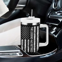 The Legend Has Retired Tumbler With Handle Goodbye Present Farewell Gifts For Coworker US Flag