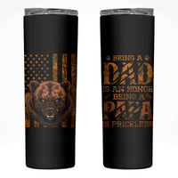 Gifts For Dad Skinny Tumbler Papabear Christmas Birthday Father's Day Gift American Flag - Wonder Print Shop