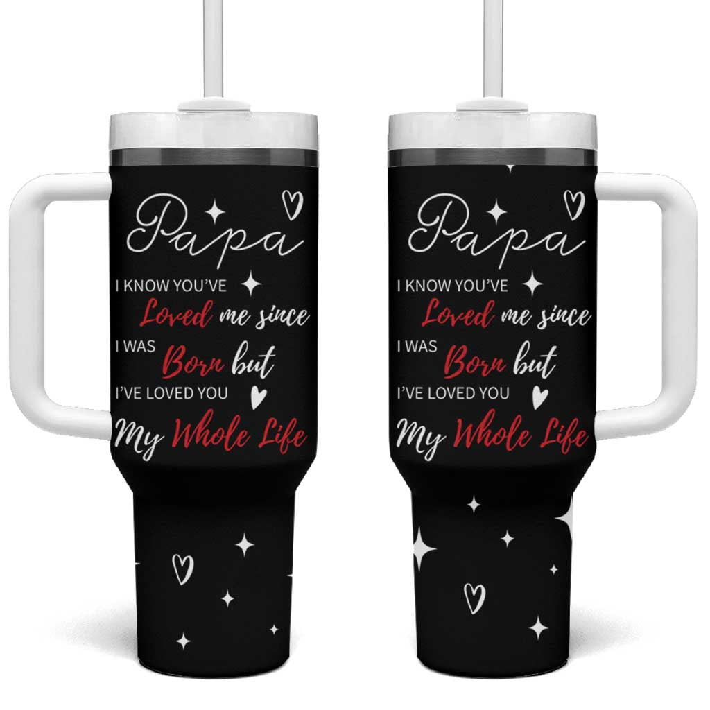 Gifts For Dad Tumbler With Handle I Love You Dad Gift from Daughter Son - Wonder Print Shop