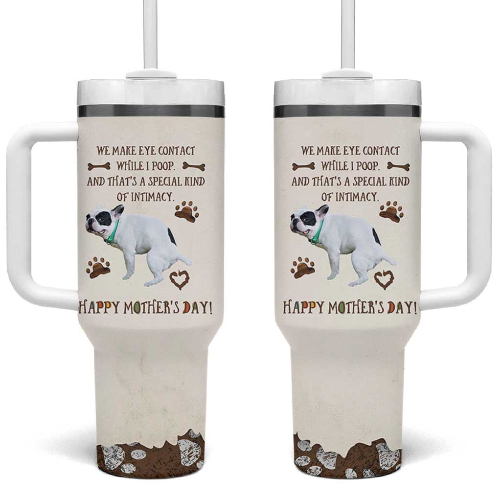 Dog Mom Gifts Tumbler With Handle Mothers Day Dog Lovers We Make Eye Contact While I Poop