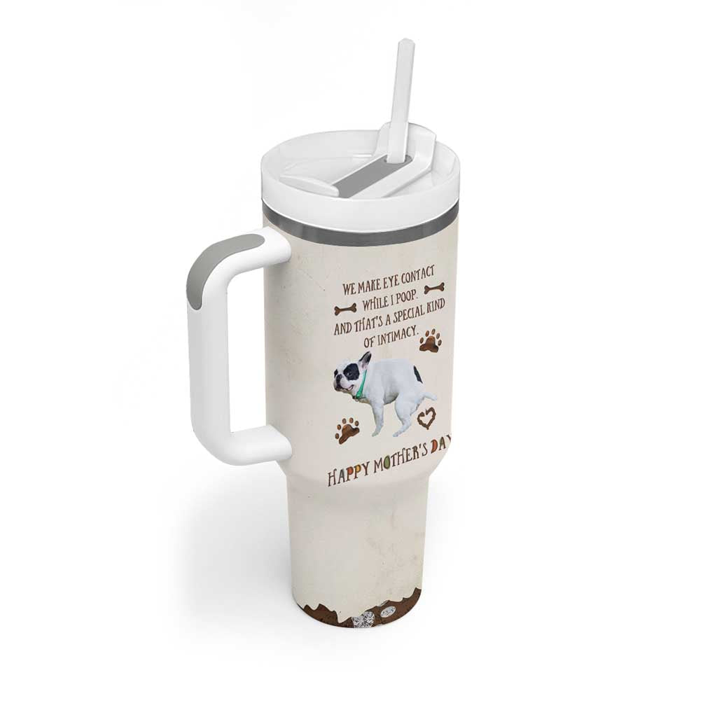 Dog Mom Gifts Tumbler With Handle Mothers Day Dog Lovers We Make Eye Contact While I Poop