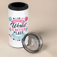 42th Birthday Gifts For Women 4 in 1 Can Cooler Tumbler Making The World A Better Place Since 1984