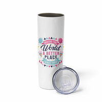 42th Birthday Gifts For Women Skinny Tumbler Making The World A Better Place Since 1984