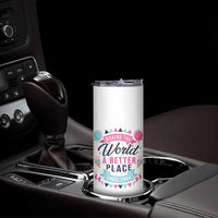 42th Birthday Gifts For Women Skinny Tumbler Making The World A Better Place Since 1984