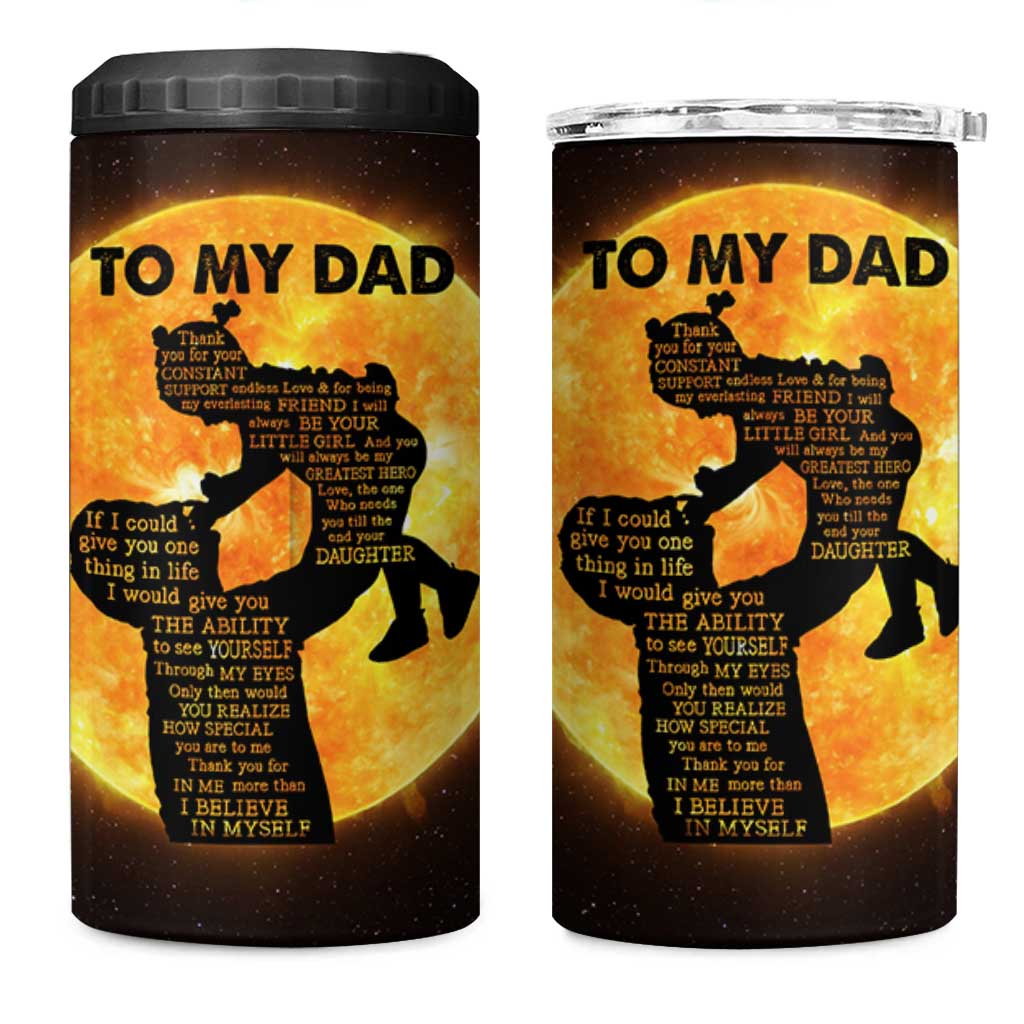 Dad Gifts From Daughter 4 in 1 Can Cooler Tumbler Fathers Day Girl Dad