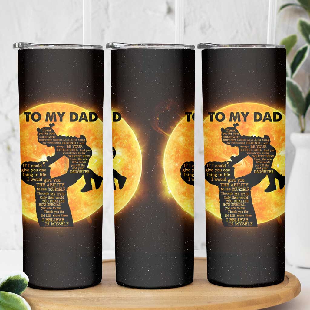 Dad Gifts From Daughter Skinny Tumbler Fathers Day Girl Dad