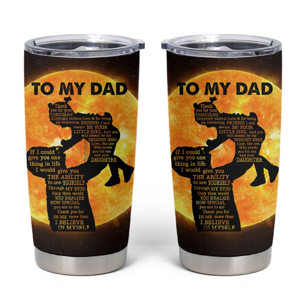 Dad Gifts From Daughter Tumbler Cup Fathers Day Girl Dad
