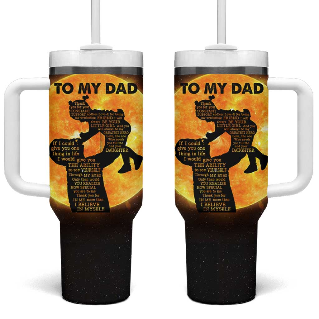 Dad Gifts From Daughter Tumbler With Handle Fathers Day Girl Dad