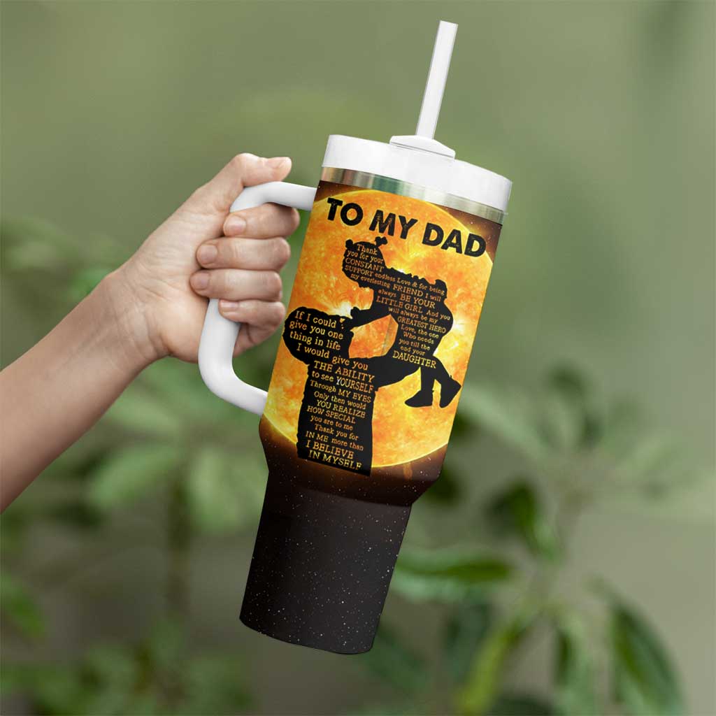 Dad Gifts From Daughter Tumbler With Handle Fathers Day Girl Dad