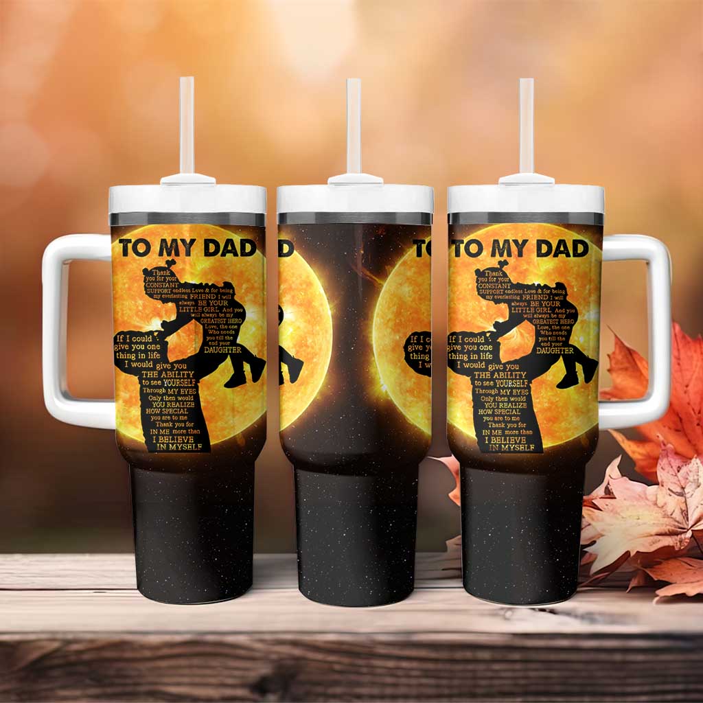 Dad Gifts From Daughter Tumbler With Handle Fathers Day Girl Dad
