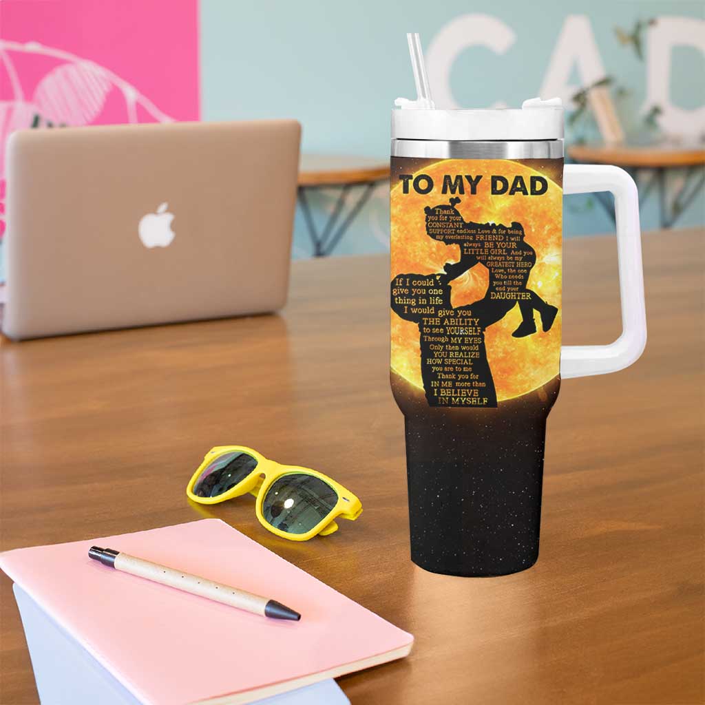 Dad Gifts From Daughter Tumbler With Handle Fathers Day Girl Dad