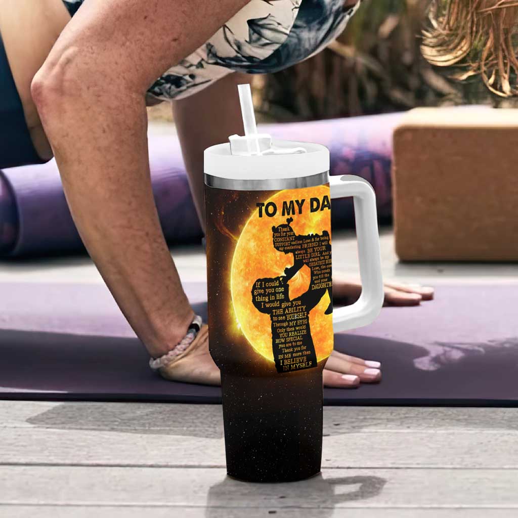 Dad Gifts From Daughter Tumbler With Handle Fathers Day Girl Dad