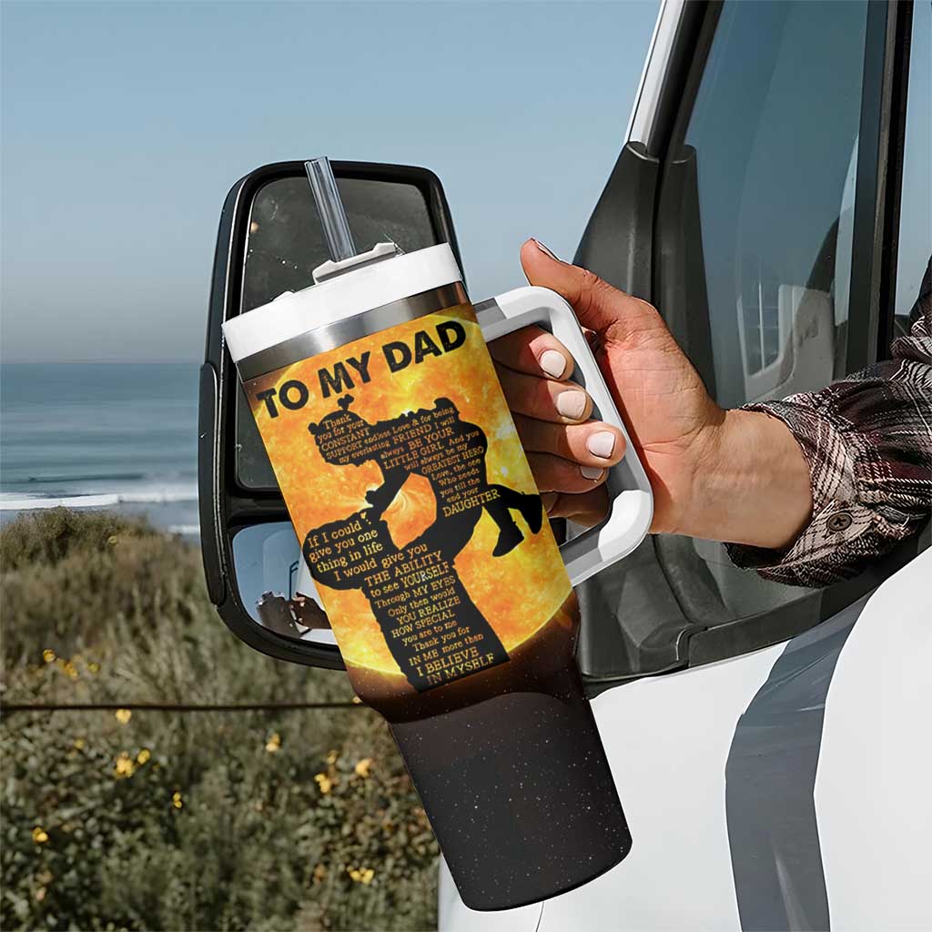 Dad Gifts From Daughter Tumbler With Handle Fathers Day Girl Dad
