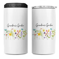 Grandmas Garden 4 in 1 Can Cooler Tumbler Flower Mothers Day Gift