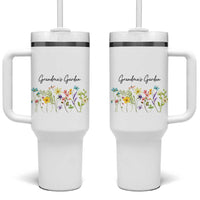 Grandmas Garden Tumbler With Handle Flower Mothers Day Gift