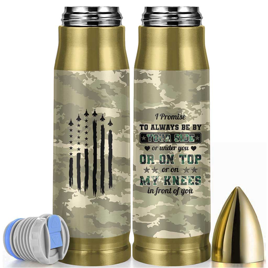 Anniversary Gift For Men Bullet Tumbler I Promise To Always Be By Your Side Camo Valentines Day