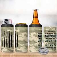 Anniversary Gift For Men 4 in 1 Can Cooler Tumbler I Promise To Always Be By Your Side Camo Valentines Day
