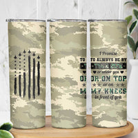Anniversary Gift For Men Skinny Tumbler I Promise To Always Be By Your Side Camo Valentines Day