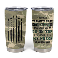 Anniversary Gift For Men Tumbler Cup I Promise To Always Be By Your Side Camo Valentines Day