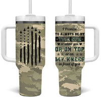Anniversary Gift For Men Tumbler With Handle I Promise To Always Be By Your Side Camo Valentines Day