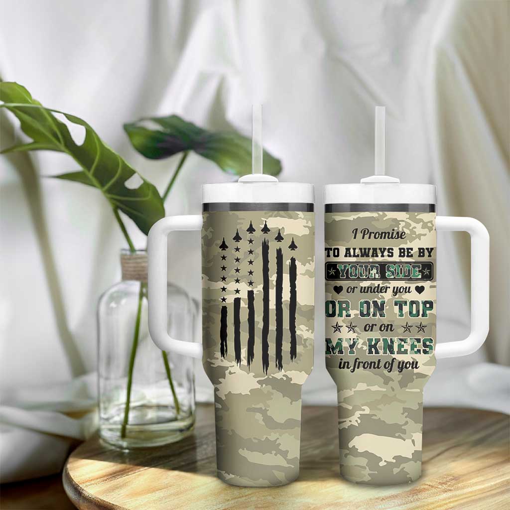 Anniversary Gift For Men Tumbler With Handle I Promise To Always Be By Your Side Camo Valentines Day