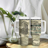 Anniversary Gift For Men Tumbler With Handle I Promise To Always Be By Your Side Camo Valentines Day