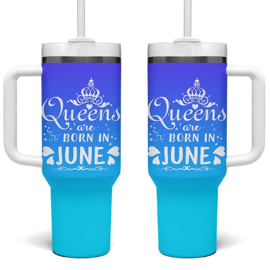 June Birthday Gifts For Women Tumbler With Handle Queens Are Born In June