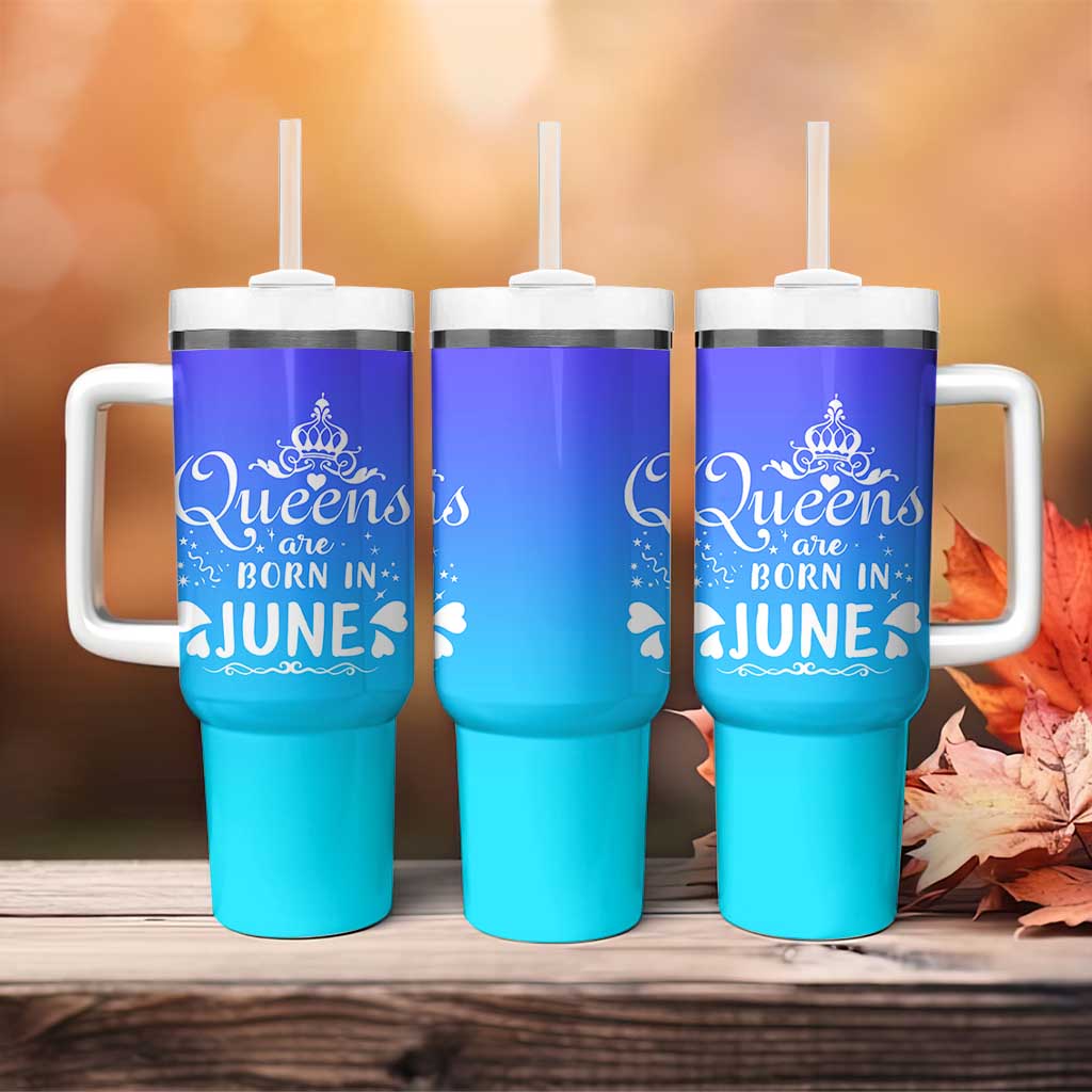 June Birthday Gifts For Women Tumbler With Handle Queens Are Born In June