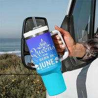 June Birthday Gifts For Women Tumbler With Handle Queens Are Born In June