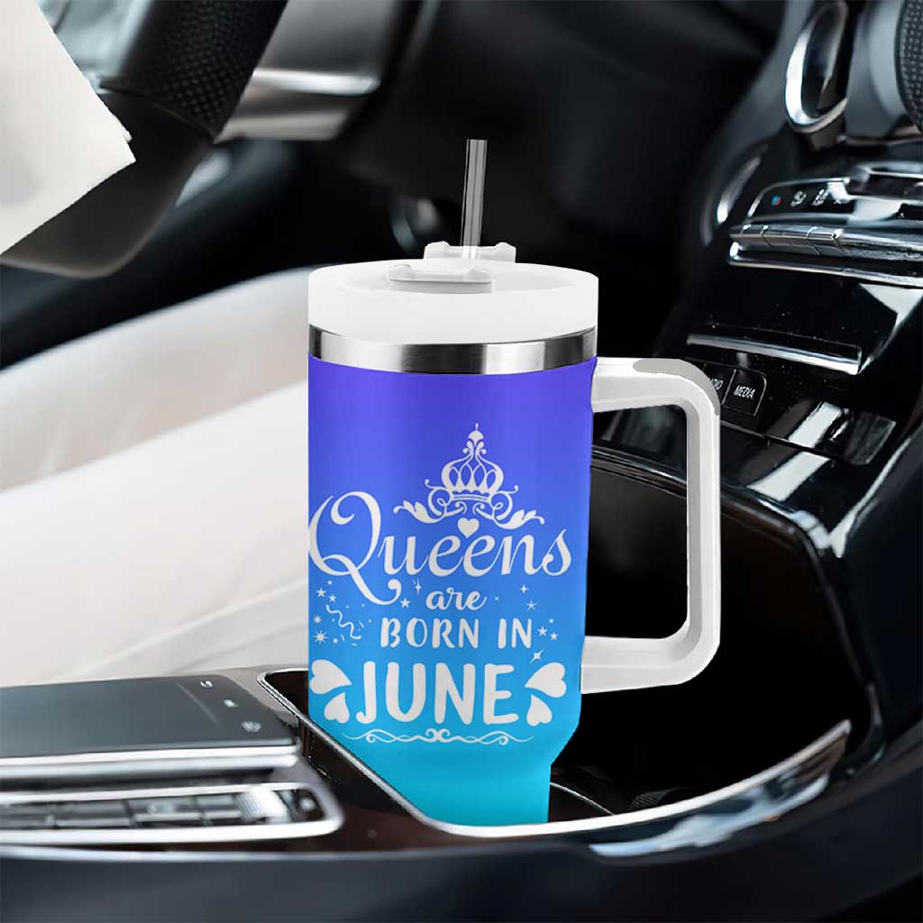June Birthday Gifts For Women Tumbler With Handle Queens Are Born In June