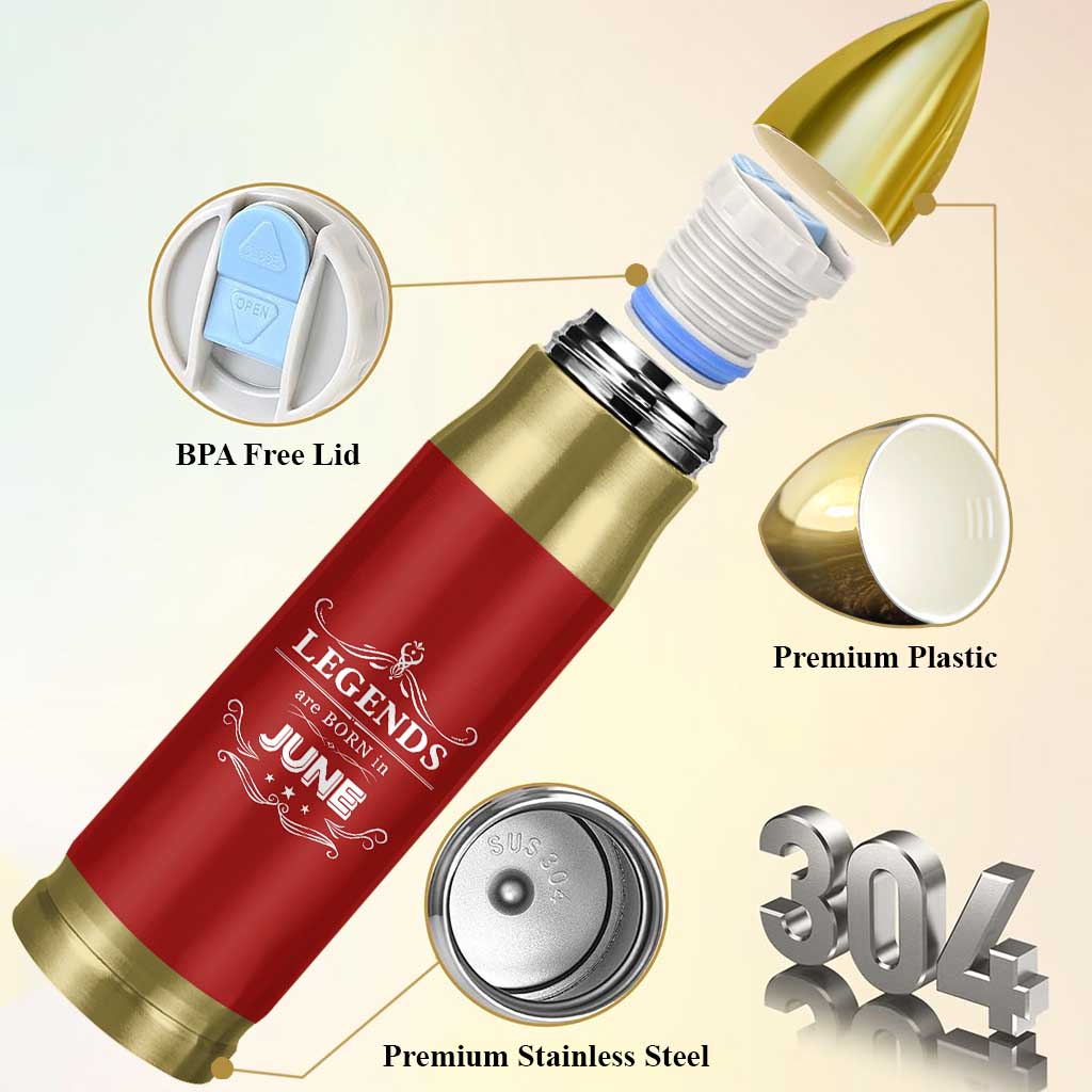 June Birthday Gifts Bullet Tumbler Legends Are Born In June
