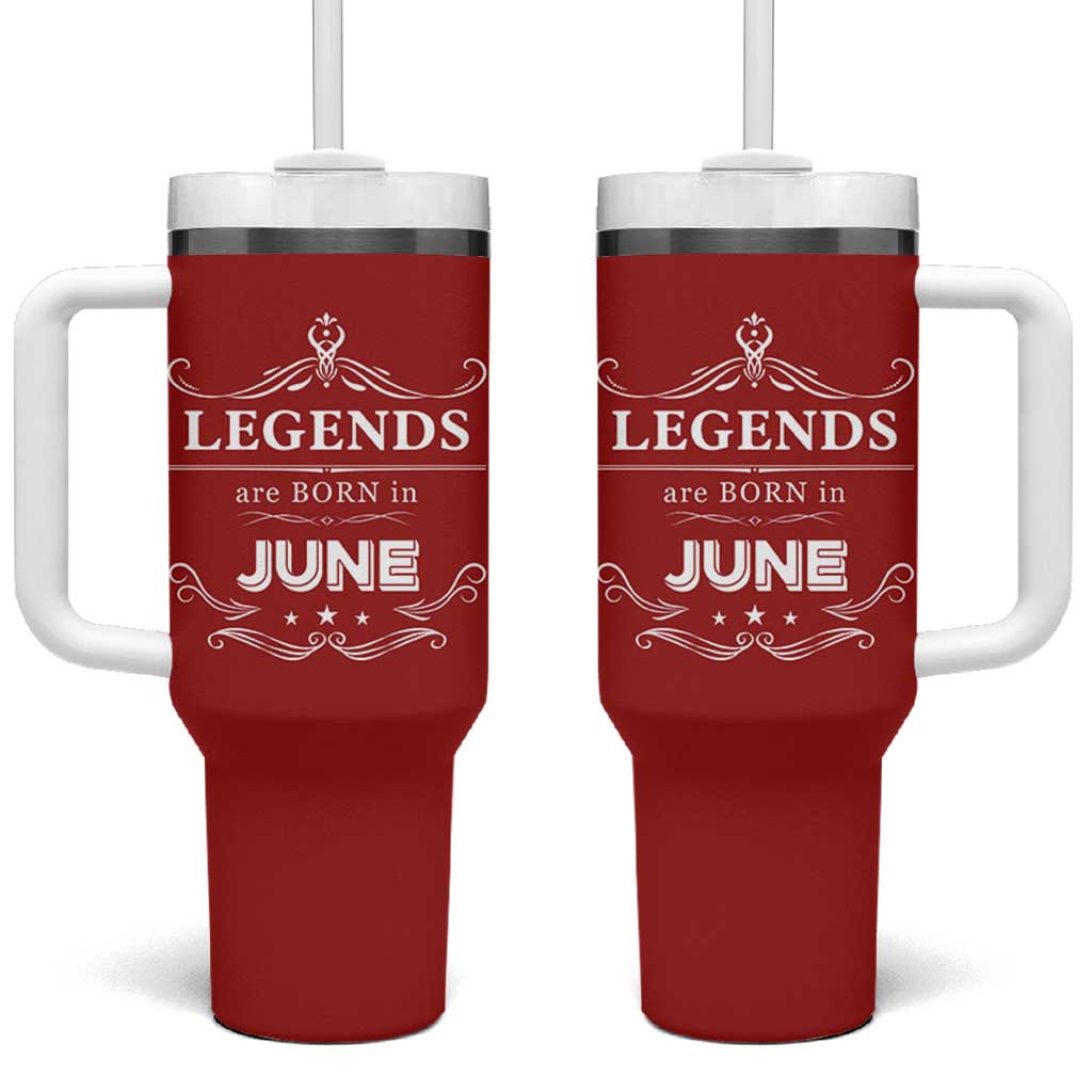 June Birthday Gifts Tumbler With Handle Legends Are Born In June