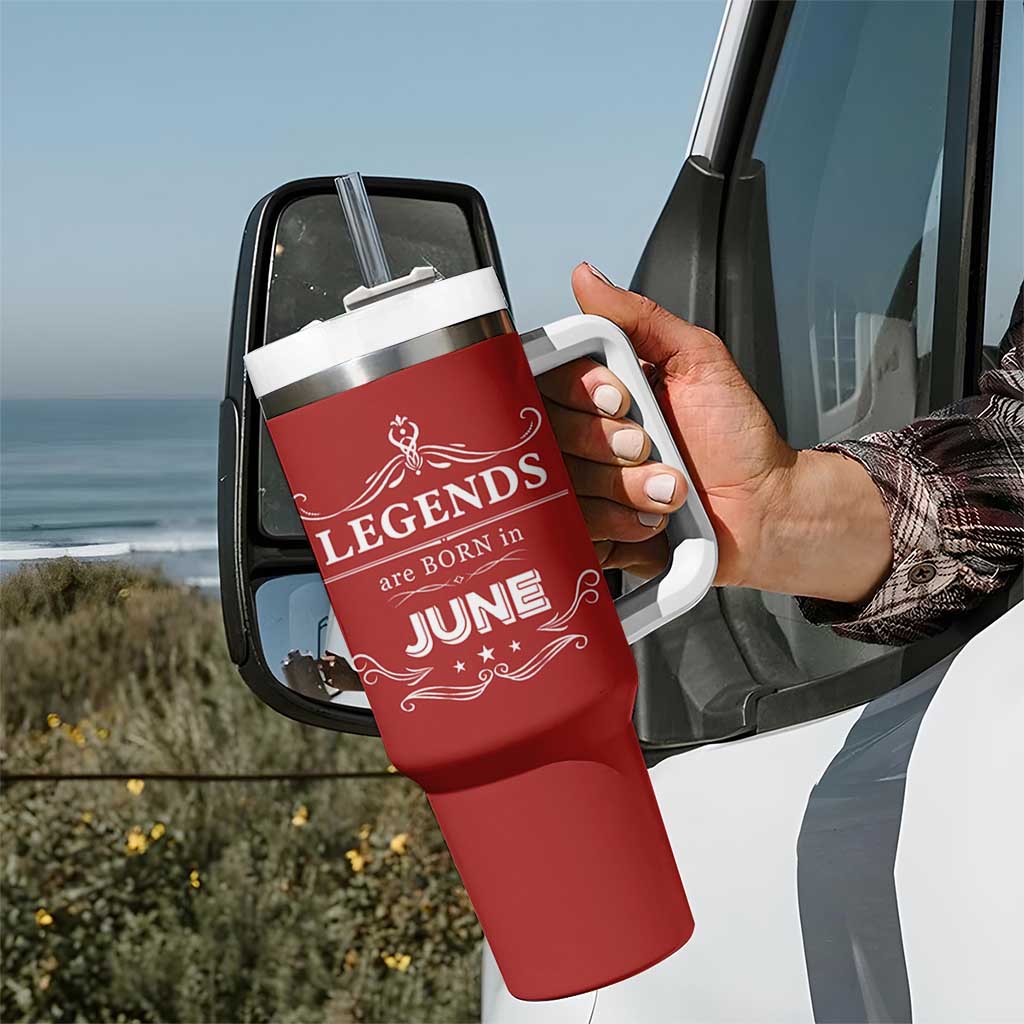 June Birthday Gifts Tumbler With Handle Legends Are Born In June