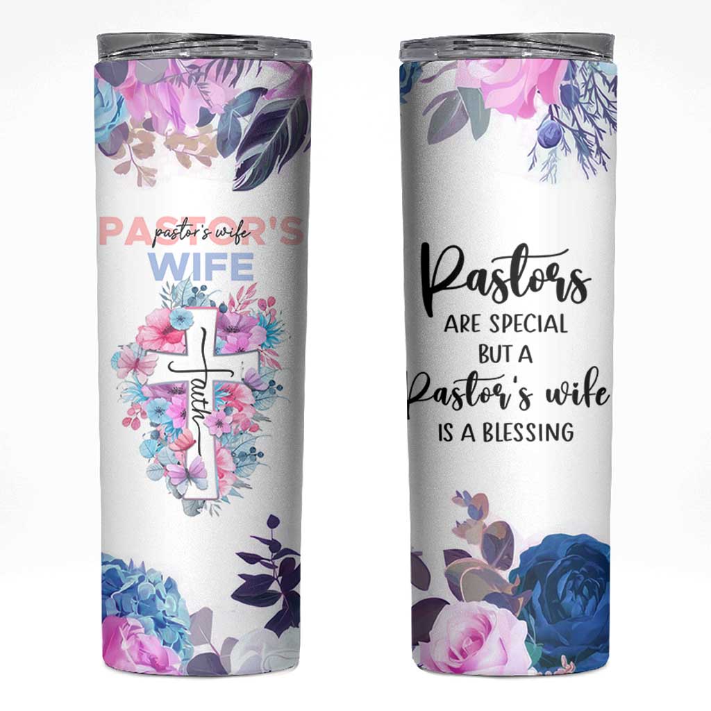 Gifts For Pastor Wife Skinny Tumbler Pastors Wives Flower Cross Christian Gifts For Women