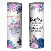 Gifts For Pastor Wife Skinny Tumbler Pastors Wives Flower Cross Christian Gifts For Women