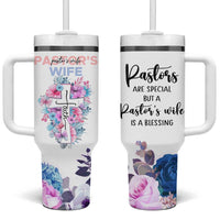 Gifts For Pastor Wife Tumbler With Handle Pastors Wives Flower Cross Christian Gifts For Women